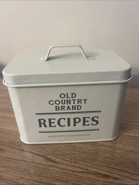 Cream Recipe Storage Tin with Handle
